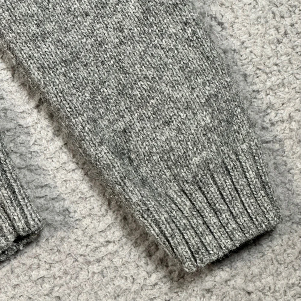 Old Navy Lambswool Fair Isle Sweater Womens M Gray Nordic Cabincore Cozy Knit